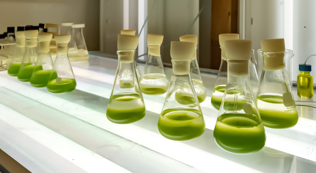 Vials of algae