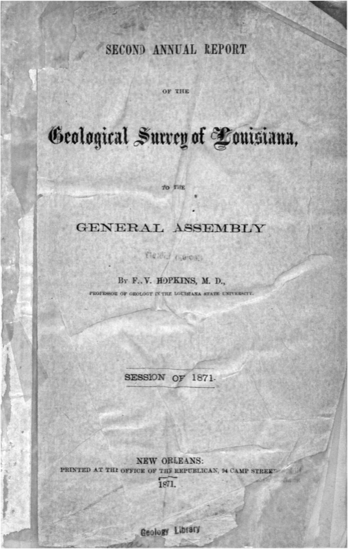 Second Annual Report of the Geological Survey of Louisiana to the General Assembly