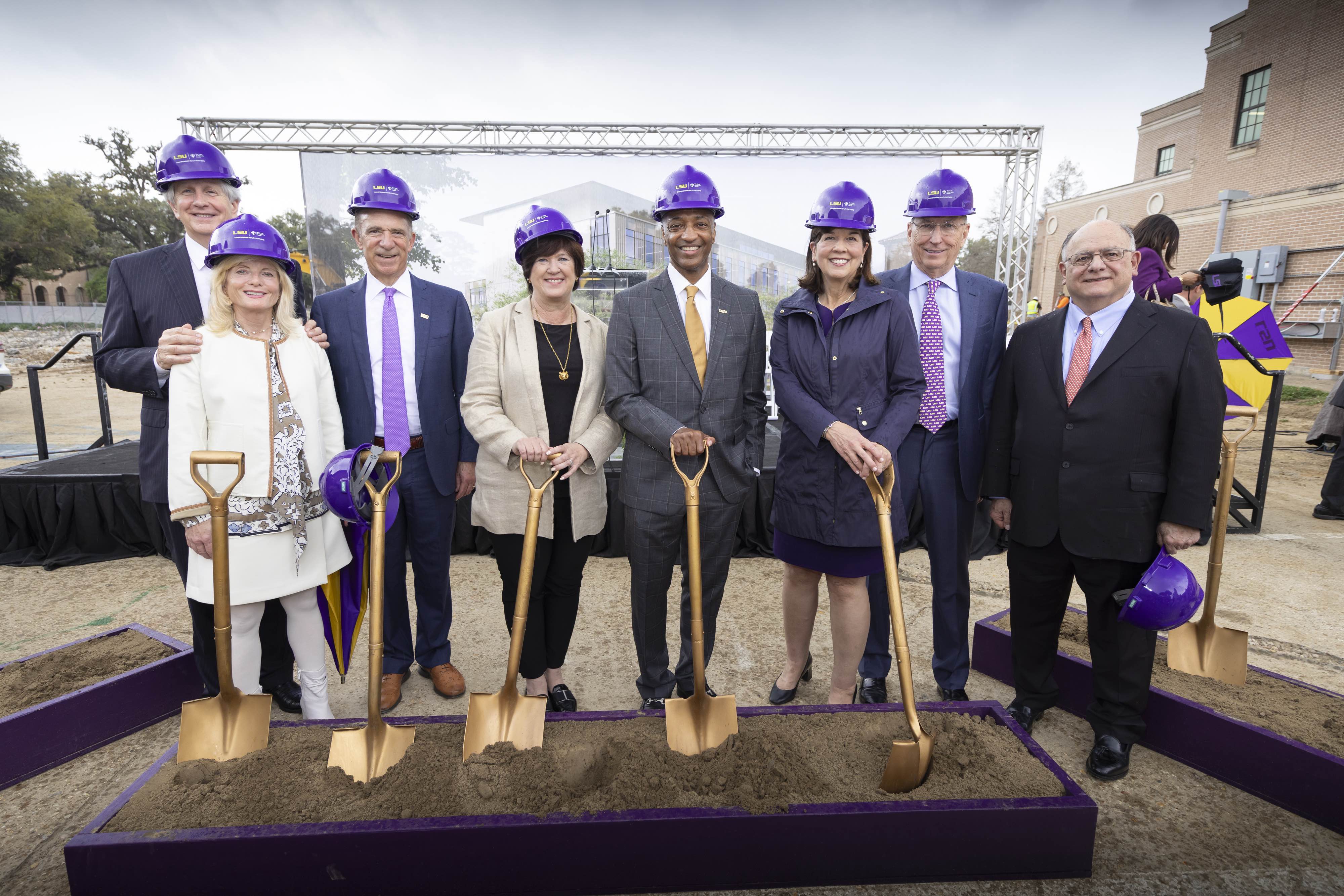 LSU Leadership at ISB groundbreaking